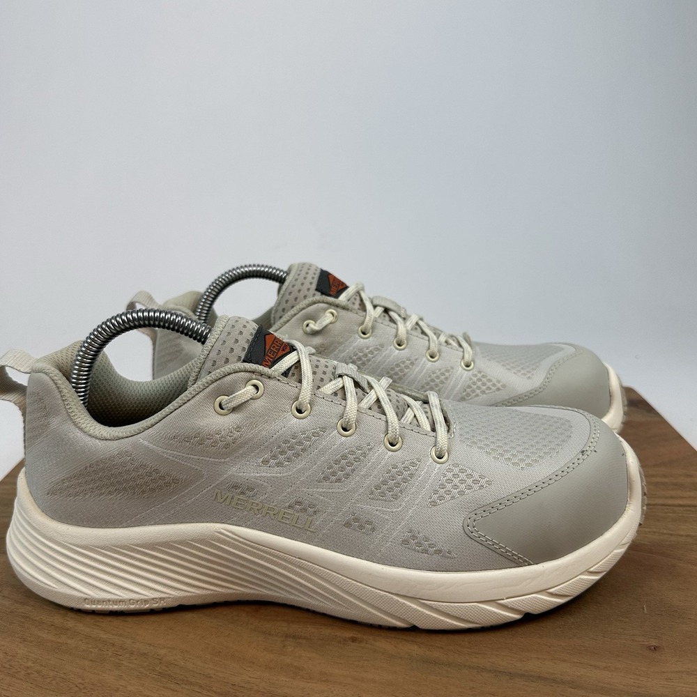 New Womens Merrell Moab Flight Carbon Fiber Safety Toe Tan Work Shoes Size 9.5 M